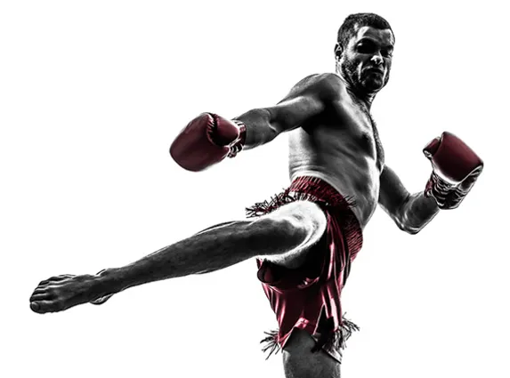 chico kickboxing sombreado